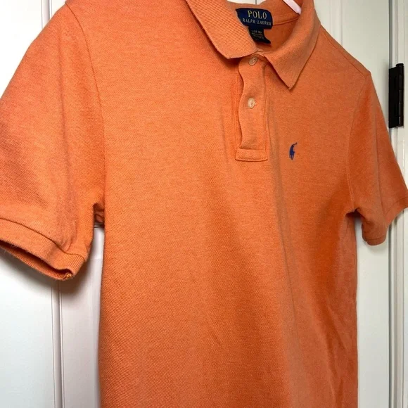 Polo Ralph Lauren Orange Polo Shirt Boys Size 14-16 Large - Picture 2 of 6
